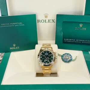 Rolex Cosmograph Daytona Oyster Yellow Gold Green Dial 116508-0013 Replica