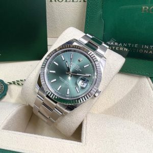 Rolex Datejust 41’Mint Green’ 126334 Steel & White Gold
