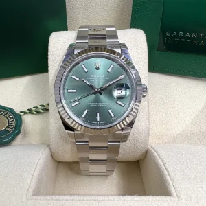 Rolex Datejust 41’Mint Green’ 126334 Steel & White Gold