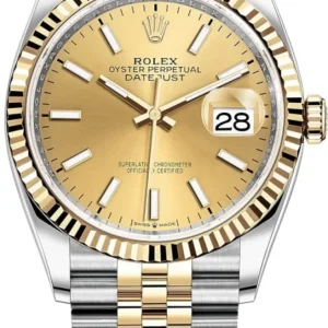Rolex Datejust 36 Steel & Yellow Gold Champagne Dial Women’s Watch M126233-0015
