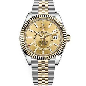Rolex Sky-Dweller Champagne Dial Men’s Watch 326933-0001