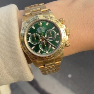Rolex Cosmograph Daytona Oyster Yellow Gold Green Dial 116508-0013 Replica