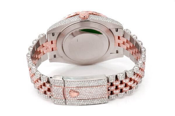 ROLEX DATEJUST DIAMOND 41MM TWO TONE AUTOMATIC STAINLESS STEEL MOISSANITE 22.30CT - Image 3