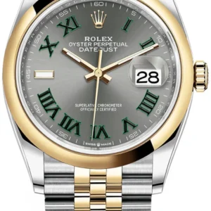 Rolex Datejust 36 Steel & Yellow Gold Slate Roman Dial Women’s Watch M126203-0035