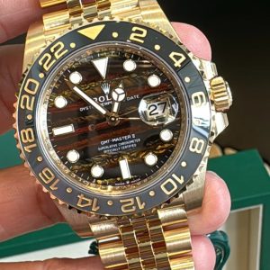 Rolex GMT-Master II 18K Yellow Gold Tiger Eye Dial Jubilee Bracelet