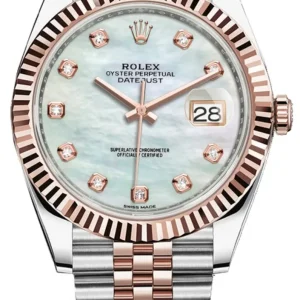 Rolex Datejust 41 Steel and Everose Gold Mother of Pearl Diamond Jubilee Men’s Watch M126331-0014