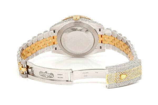 ICED OUT PRESIDENTIAL ROLEX DATEJUST II 41MM TWO TONE GOLD AUTOMATIC STAINLESS STEEL WATCH 22.00CT - Image 3