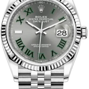 Rolex Datejust 36 Steel & White Gold Slate Roman Dial Women’s Watch M126234-0045