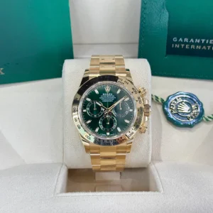 Rolex Cosmograph Daytona Oyster Yellow Gold Green Dial 116508-0013 Replica