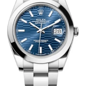 Rolex Datejust 41 Stainless Steel Blue Fluted-Motif Dial Men’s Watch M126300-0023