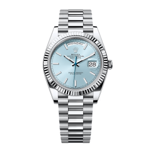 Rolex Day Date Ice Blue Grooved Replica