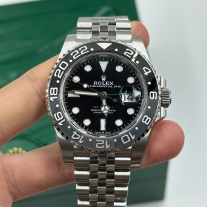 Rolex GMT Master ll Automatic Black Dial Jubilee Bracelet Steel Men’s Watch M126710GRNR-0003