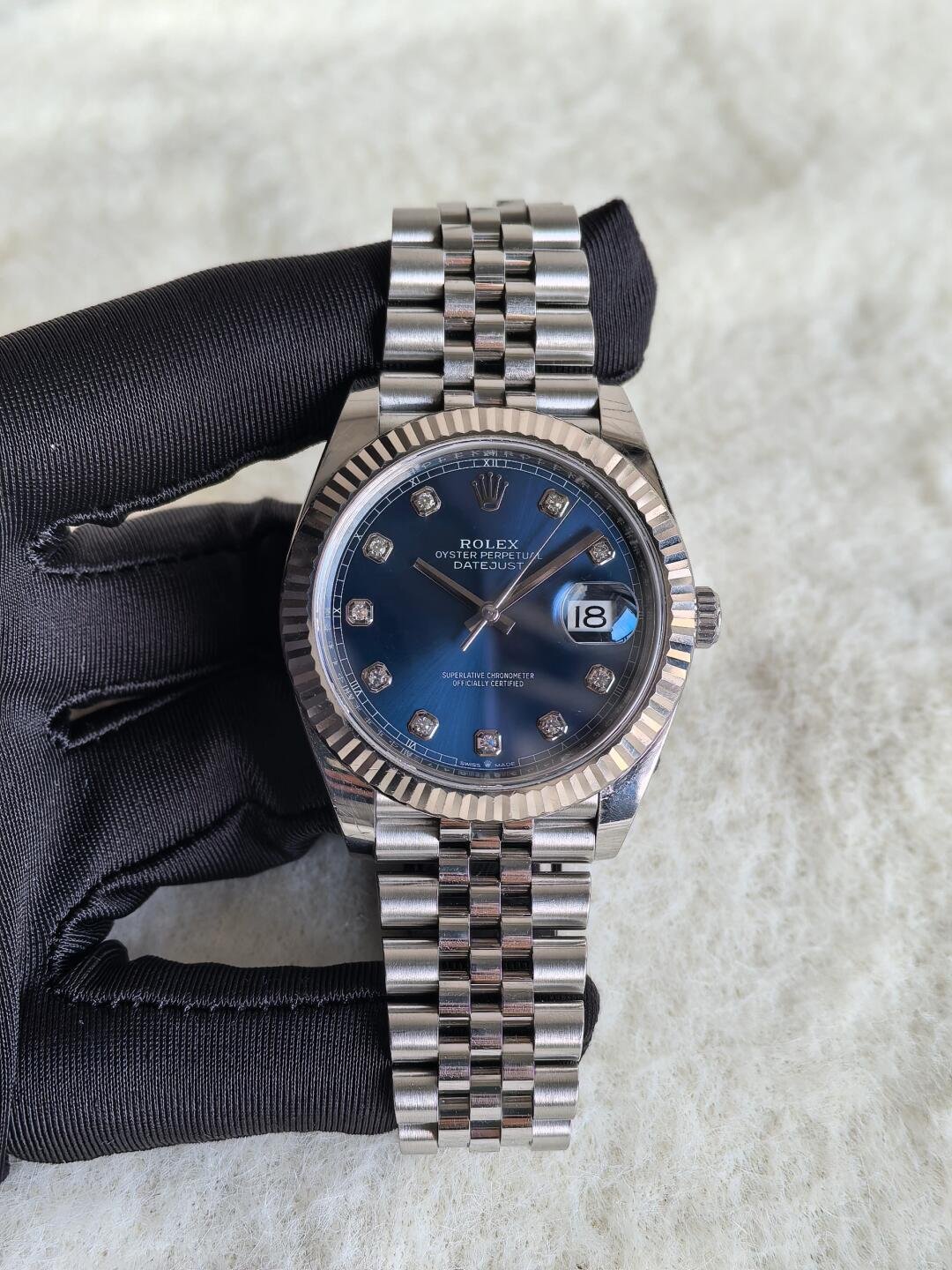 Rolex Datejust 41 Blue Diamond Dial Men's Watch M126334-0016 - Image 2
