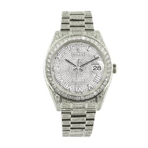 Rolex Datejust Baguette II White Gold Iced Out Diamond Dial 116300 Replica
