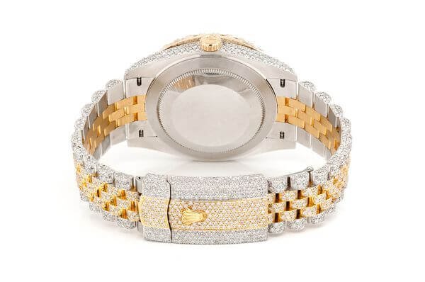 ICED OUT PRESIDENTIAL ROLEX DATEJUST II 41MM TWO TONE GOLD AUTOMATIC STAINLESS STEEL WATCH 22.00CT - Image 4