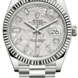 Rolex Day-Date 40 18K White Gold Meteorite Diamond Dial Men’s Watch M228239-0055