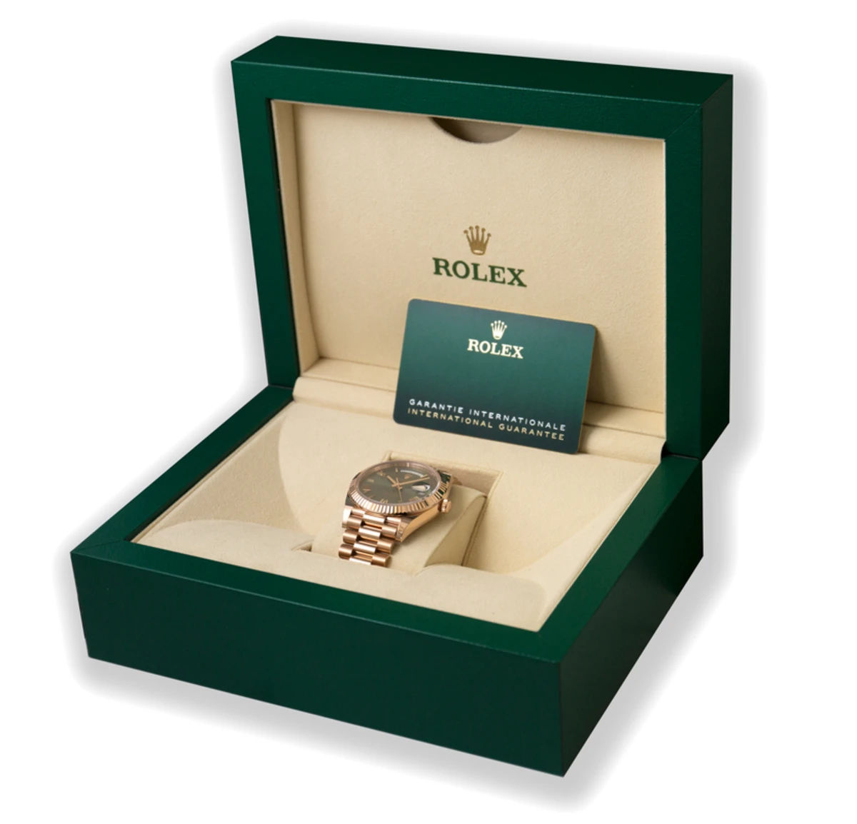 Rolex Day-Date 40 18k Everose Gold Olive Green Dial 60th Anniversary Men's Watch M228235-0025 - Image 4