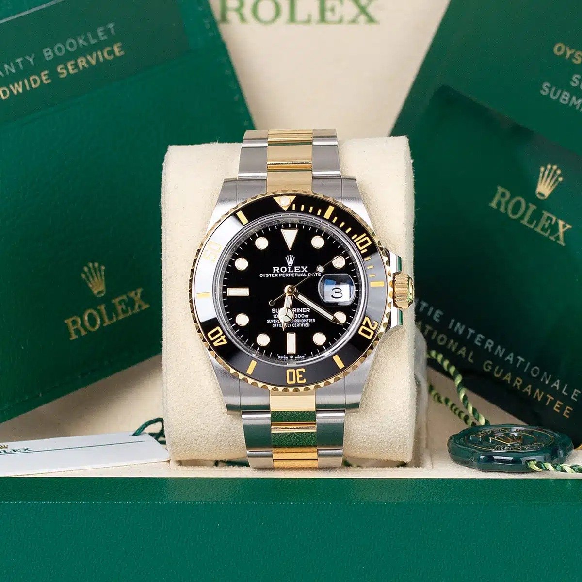 Rolex Submariner Date Two Tone Oyster Bracelet Men's Watch 126613LN - Image 2