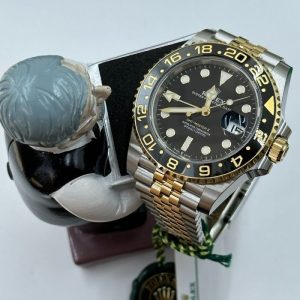 Rolex GMT Master ll Yellow Gold and Stainless Steel Black Dial Jubilee Bracelet Men’s Watch M126713GRNR-0001